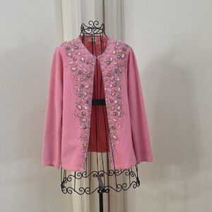 Pink Vintage Beaded Sweater